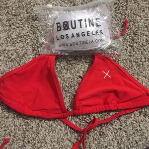 Boutine red size medium bikini top
